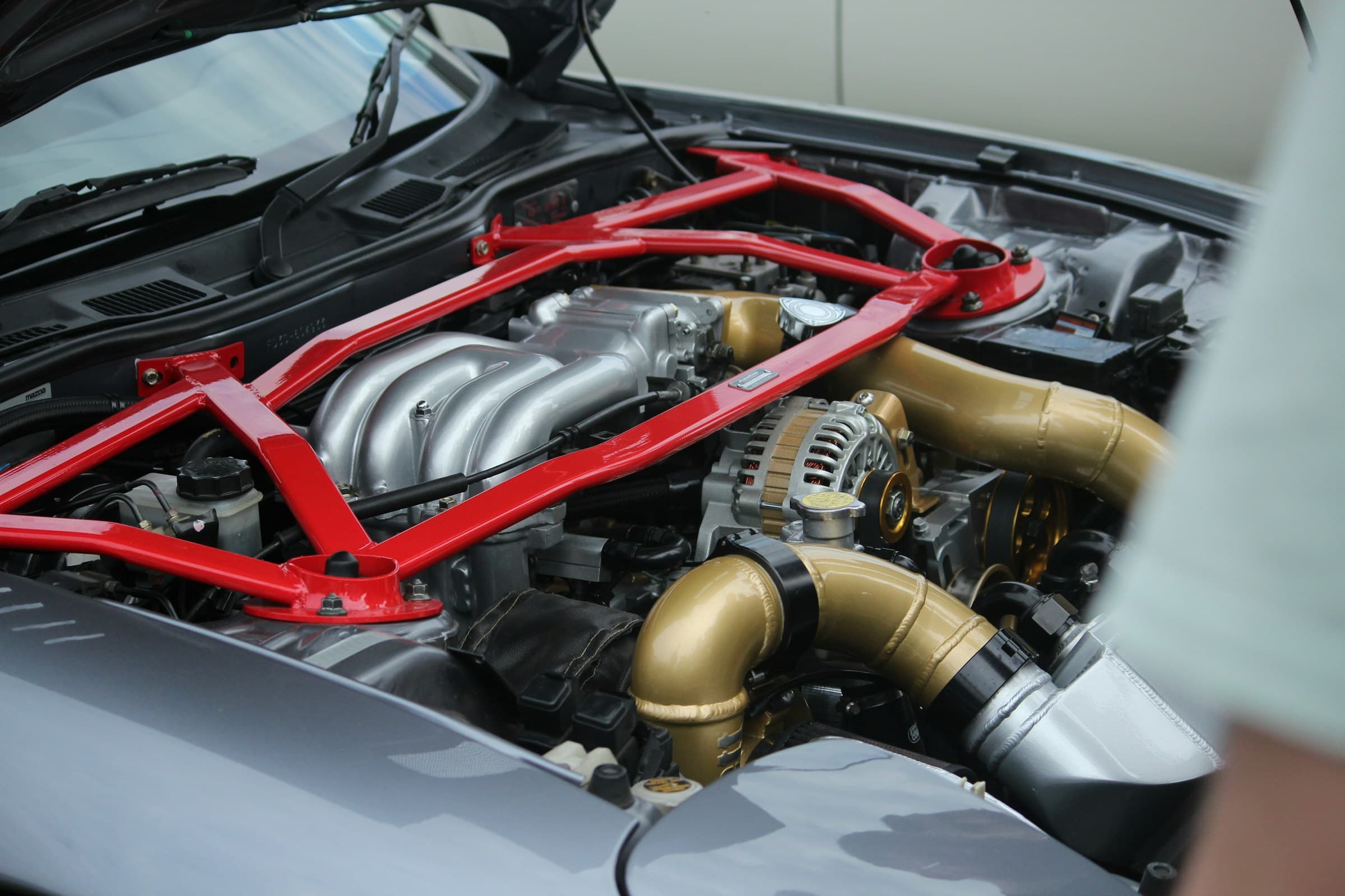 Toyota GR Yaris hydrogen combustion engine with H2 injection system detail