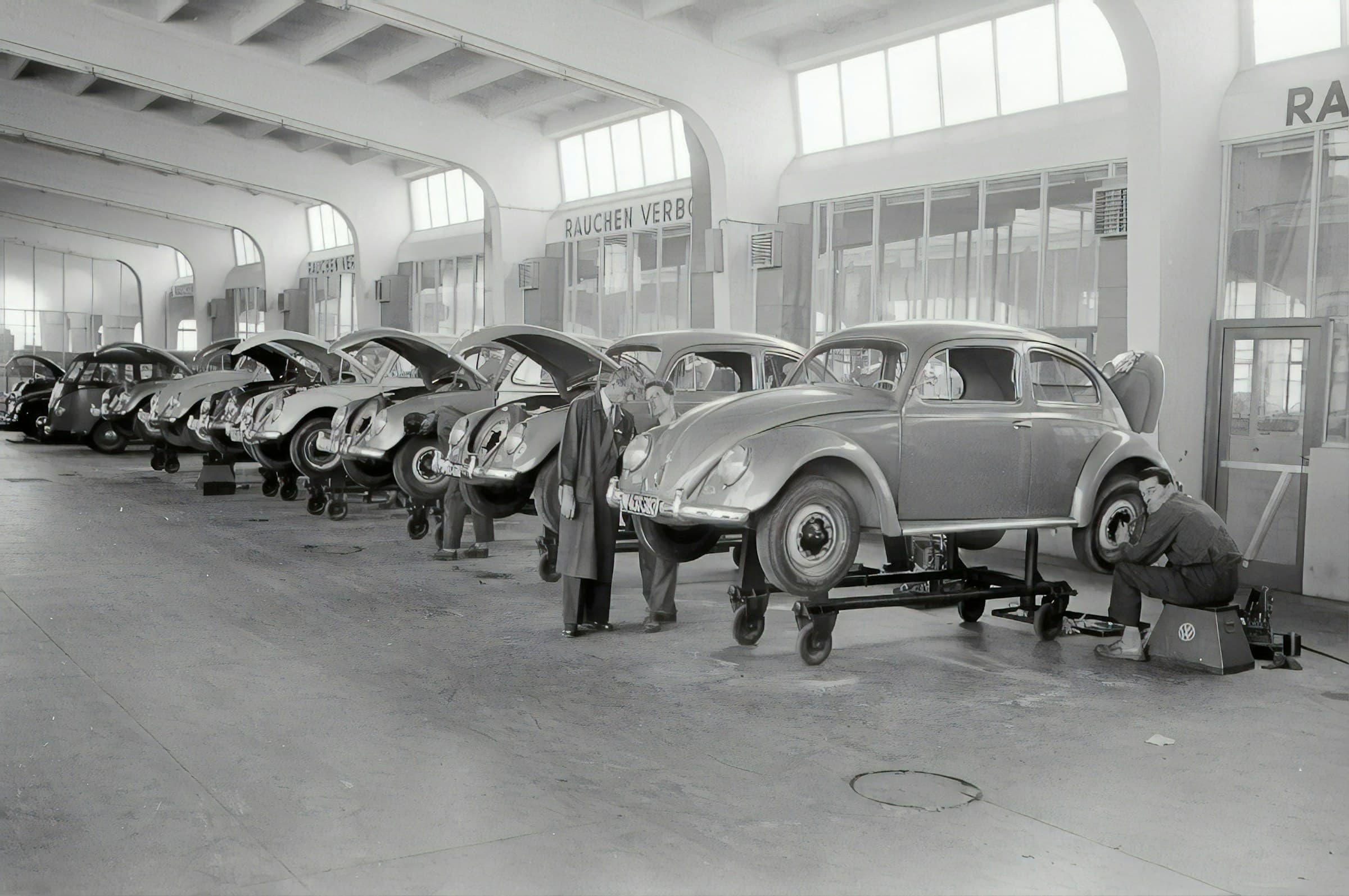 Volkswagen ID.2 at Martorell plant with CATL LFP battery packs in foreground